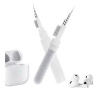 Kit de nettoyage pour Jabra Elite 75t/Elite 65t/Active 75t/Elite 7 Pro, brosse douce, floquage, éponge d'outils pour casque Bluetooth Jabra Elite 3/4/5/7/8/10, étui de chargement (blanc + blanc)