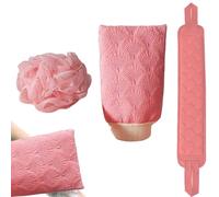 Kit de nettoyage pour le dos - 22,4 cm - Pour le corps - Exfoliant en profondeur - Accessoire de bain solide pour hommes et femmes - Renouvellement de la peau - Design à grande portée