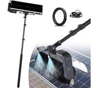 Kit de nettoyage pour panneau solaire 5,5 m Brosse avec alimentation en eau Système de lavage efficace pour panneaux PV pour bureaux et jardin Outil d'entretien
