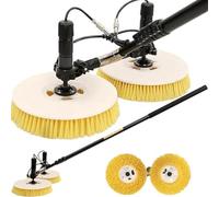 Kit de nettoyage pour panneau solaire, brosse rotative automatique et baguette pour un nettoyage efficace des fenêtres et du toit, 5,5 m