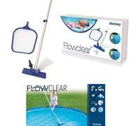 Kit de nettoyage pour piscine Épuisette Nettoyeur de fond Épuisette Brosse Aspirateur pour piscine