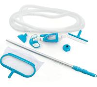 Kit de nettoyage pour piscine Intex, manche télescopique 2,79m / tuyau 7,5m / 2 pièces. Aspirateur de fond avec tamis de filtration à raccorder à la pompe de filtration,