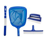 Kit de nettoyage pour piscines hors sol, kit de nettoyage pour piscines, équipement de nettoyage de piscine, filet d'écumoire pour nettoyage de piscine, brosse, poteau réglable pour nettoyer les murs