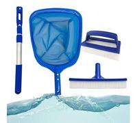 Kit de Nettoyage pour piscines Hors Sol, kit de Nettoyage pour piscines, équipement de Nettoyage de Piscine, Brosse pour Piscine, Poteau, Filet écrémant pour Piscine,