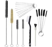Kit de Nettoyage pour Pistolet à Peinture 21 Pièces, Kit de Nettoyage Complet pour Aérographe, Convient pour Aérographes, Outils de Pulvérisation, Matériel de Tatouage, Buses