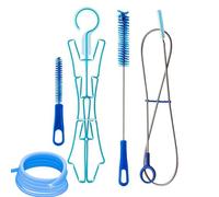 Kit de Nettoyage pour Poche à Eau : kit de Nettoyage 4 en 1, Longue Brosse Flexible, Petite Brosse pour Valve, Grande Brosse pour Poche et Cintre Pliable pour séchage, randonnée.