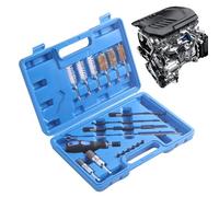 Kit de Nettoyage pour Siège d'Injecteur,Jeu de brosses d'entretien moteur | Brosse Nettoyage Injecteurs Renforcée,Pour Techniciens Automobiles Berlines Camions Maison Garage Atelier Extérieur