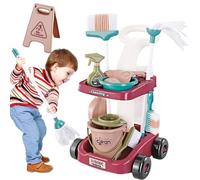 Kit de nettoyage pour tout-petits | Ensemble de nettoyage, balai et chariots de nettoyage pour tout-petits, comprend un aspirateur, un balai, un flacon pulvérisateur plus pour garçons et filles