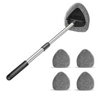 Kit de Nettoyage pour vitre Carivys Brosse de Lavage pour Voiture avec Manche Télescopique de 50 CM, Outil de Nettoyage pour Pare - Brise et Kit d'Essuie - Glace pour Voiture