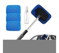 Kit De Nettoyage Pour Vitres, Kit Nettoyage Voiture, Nettoyant Pour Pare-Brise, Brosse De NettoyageExtensible À 180° Avec Manche, 3 Tampons Et 1 Vaporisateur, Brise EtKit D'Essuie Pour Miroirs Sol
