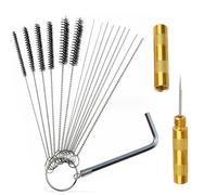 Kit de nettoyage professionnel - Outil essentiel pour artistes - Buse de pulvérisation - Aiguille et brosse - Petit nettoyeur de goulot d'étranglement