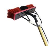 Kit de nettoyage réglable pour panneau solaire - Poteau et brosse à eau pour usage domestique et professionnel - Outil de nettoyage efficace pour panneaux solaires et fenêtres