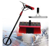 Kit de nettoyage télescopique pour fenêtre - 7,2 m - Brosse alimentée à l'eau avec spray pour le nettoyage du toit de véranda et des panneaux solaires - Nettoyant extensible pour vitres