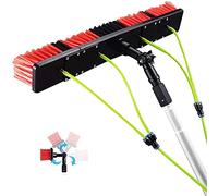 Kit de nettoyage télescopique pour panneaux solaires de 12 m - Brosse de 30 cm pour fenêtres, toits, serres et plus encore - Nettoyant extérieur efficace pour un entretien facile et une brillance