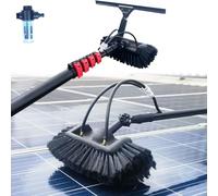 Kit de Nettoyage télescopique pour vitres, Brosse et Perche réglables pour Panneaux solaires de 7,2 m, Brosse de Nettoyage et Perche alimentée en Eau, Outil de Lavage pour Panneaux