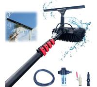 Kit de Nettoyage télescopique pour vitres Extensibles, Brosse et Perche réglables pour Panneaux solaires de 7,2 m, Brosse de Nettoyage et Perche alimentée en Eau, Outil d'équipemen