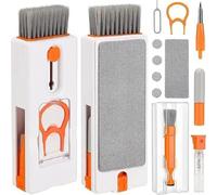 Kit de nettoyage tout-en-un pour ordinateur avec 11 outils de nettoyage pour casque, brosse pour clavier, outil pour carte SIM et support de téléphone (blanc)