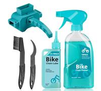 Kit de Nettoyant de Chaîne de Vélo YIMAX avec Lubrifiant de Chaîne Humide 60ml et Dégraissant de Spray Nettoyant 350ml Kit Nettoyant Lubrifiant pour Chaîne avec Brosses pour Tous Les Types de Vélos