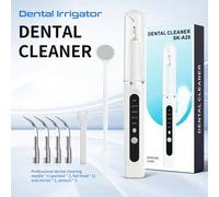 Kit de nettoyeur de tartre dentaire électrique avec 5 modes de nettoyage réglables, détartreur ultrasonique professionnel pour taches et tartre dentaires avec lumière LED, outil de soins bucco-dentair
