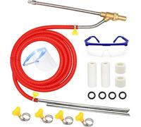 Kit de nettoyeur haute pression et de sablage - Ponceuse humide avec buses de pulvérisation, lunette de protection, raccord rapide 1/4' (ROUGE)