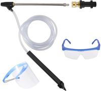 Kit de nettoyeur haute pression pour sablage - Ponceuse humide avec buses de pulvérisation, lunette de protection, raccord rapide 1/4', 2500 PSI (NOIR)