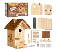 Kit de nichoir à oiseaux en bois de qualité supérieure - Nichoir à oiseaux pour l'extérieur - Kits de nichoir à oiseaux pour adultes à construire - Travail du bois et bricolage - Ouverture facile pour