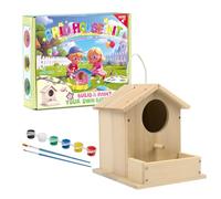 Kit de nichoir en bois pour enfants de 4 à 8 ans, à faire soi-même, pour le travail du bois en plein air, la peinture de style libre, maisons d'oiseaux pour l'extérieur avec peintures et pinceaux