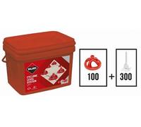 Rubi Kit Cyclone Level System - 300 bases 1,5 mm, 100 coupelles réutilisables - min. 30x30 cm