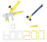 Kit de nivellement de carrelage 2mm 1/12”, 600 entretoises + 200 cales réutilisables avec pince - Outil professionnel pour carrelage en pierre et céramique (600+200+pince, 2mm)