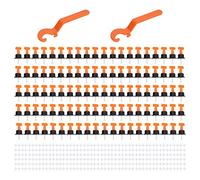 Kit de Nivellement de Carrelage 402 Pièces, Système Réutilisable avec Clips Croisés et Clé, Ensemble Complet pour Sols - Ajustable et Durable, Pour Pose Rapide et Précise