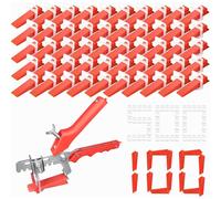 Kit de nivellement de carrelage 601 pièces avec pinces, 500 languettes de traction, 100 cales, croisillons de 2 mm pour la pose murale et au