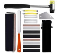 Kit de nivellement de frettes professionnel Luthier - Outils réparation guitare avec marteau à frettes, poutre nivellement, protections touche, papiers abrasifs