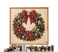 Kit de Noël à faire soi-même avec perles Décoration murale faite à la main | Lot de perles artistiques festives pour débutants, femmes, hommes, artistes, loisirs, laboratoire, salon, chambre