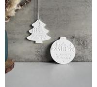 Kit de Noël en silicone pour l'artisanat des décorations d'arbre et de cœur, adapté pour la résine, le plâtre et les projets de décoration de la maison