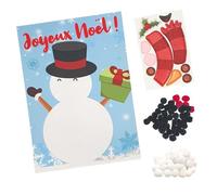 Kit De Noël Tableau En Pompons Bonhomme De Neige 15 X 21 Cm