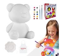 Kit de nuit pour figurines d'animaux - Lampe de table avec statue d'ours, kit de peinture créative pour enfants | Kit d'activités artistiques amusantes pour la maison, la chambre
