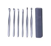 Kit de -oreilles - Lot de 6 curettes auriculaires sûres, curette pour enlever le cérumen avec boîte de rangement, curette indolore, kit de nettoyage Esar pour la maison et les voyages