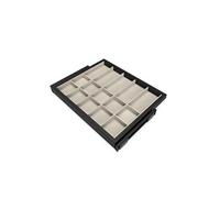 Emuca Kit de organiser de cadre de tiroir et de glissière avec fermeture souple pour armoire, réglable, module 600mm, Noir texturé et Gris pierre Peint en noir texturé G