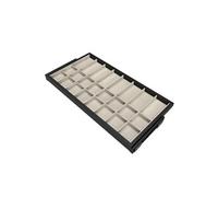 Emuca – Kit organiseur de tiroirs 900mm – coulisses à fermeture douce – noir texturé & gris pierre