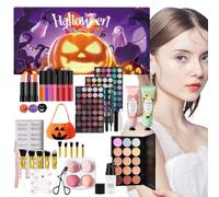Kit de - Palette anti-cernes - Poudre pressée - Mascara crème | Palette de rouges à lèvres pour débutants, fête d'Halloween, maison, voyage, dortoir d'étudiant, kit de maquillage cosmétique