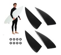 Kit de palmes de planche de surf - 4,8 x 13,4 cm amovibles et renforcées - Équipement de rechange durable - Distributeur d'eau 4 pièces pour paddleboard, surf, natation, plongée, activités de plein