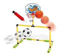 Kit de panier de basket flottant - Anneau de piscine étanche, cadre de porte étanche avec pompe - Ballon de football pour - Jeu d'eau