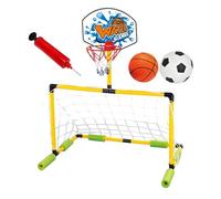 Kit de Panier de Basket Flottant | Panier de Basket-Ball d'eau - avec Pompe et kit de Football pour Adultes et Piscine lac Park