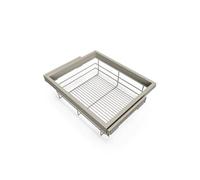 Emuca Kit de panier et cadre coulissant avec fermeture souple pour armoire, réglable, module 600mm, Gris pierre Peint gris pierre G