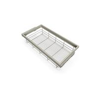 Emuca - Kit de Panier à Fils avec glissières à Fermeture Douce pour Armoire, réglable, Module 900mm, Gris Pierre