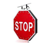 Kit de panneau d'arrêt solaire à LED de 24 po - Comprend un poteau, en aluminium, for allée et quartier(30")