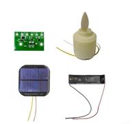 Kit de panneau de commande solaire 3,7 V avec interrupteur photocenseur, contrôleur de scintillement LED pour simulation de flamme oscillante, module PCBA à monter soi-même pour décoration de jardin