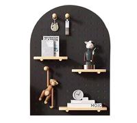 Kit de panneau perforé mural en bois polyvalent pour la maison, le bureau et le garage, solution d'affichage murale pour outils et fournitures