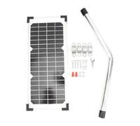 Kit de panneau solaire 10 W FM123 Panneau de charge de batterie solaire portable pour portail Mighty Mule en métal durable résistant aux intempéries Installation facile Ensemble