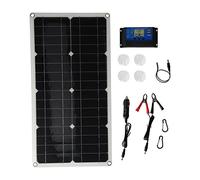 Kit de Panneau Solaire 100 W Kit de Chargeur de Batterie de Panneau Solaire en Silicium Monocristallin avec Contrôleur 30 A pour Voiture, Camping-car, Avions, Satellites, Stations Spatiales, Agricultu